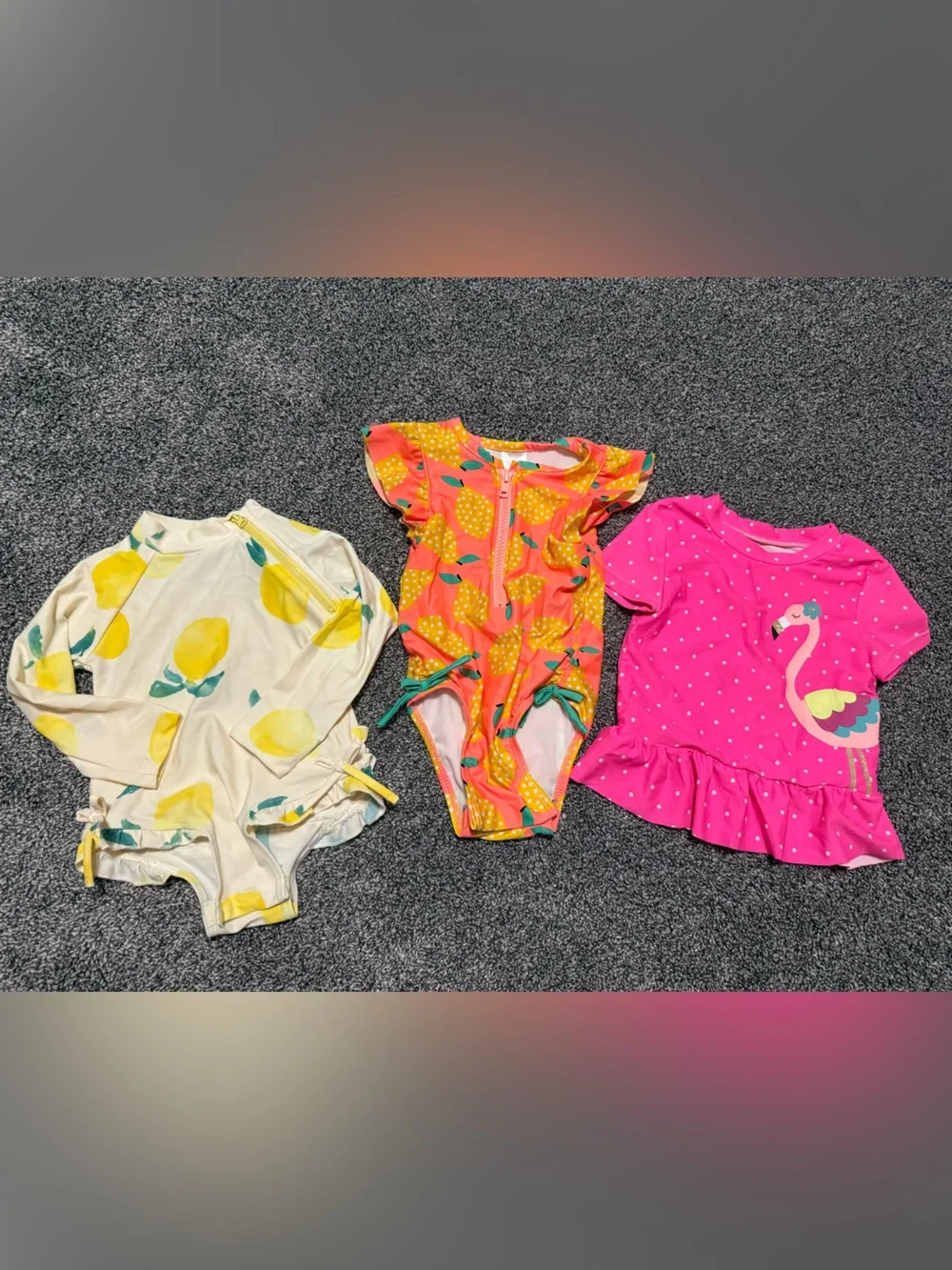 18 month swim suits bathing suits baby girls lemons
